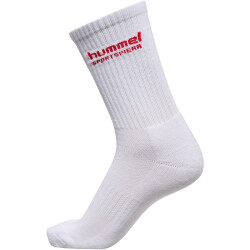 3er Pack hummel hml Sportsocken 9160 - white/tango red 35-38