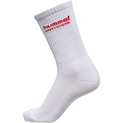 3er Pack hummel hml Sportsocken 9160 - white/tango red 39-42