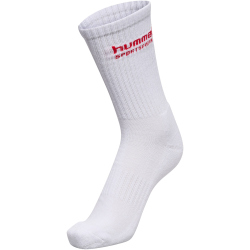 3er Pack hummel Sportsocken 9160 - white/tango red 46-48