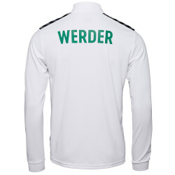 hummel SV Werder Bremen 1/2-Zip Aufwärm-Sweatshirt 9001 - white S