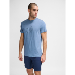 hummel hmlACTIVE Circle Baumwoll-Shirt 4250 - coronet blue S