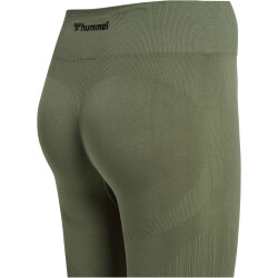 hummel hmlMT DEFINE Seamless Scrunch Leggings Damen 6754 - deep lichen green XL