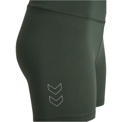 hummel hmlTE FUNDAMENTAL kurze Mid-Waist Leggings Damen 6126 - climbing ivy XS