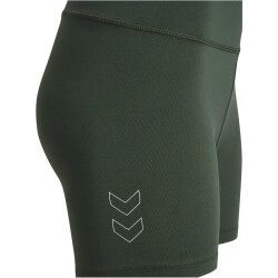 hummel hmlTE FUNDAMENTAL kurze Mid-Waist Leggings Damen 6126 - climbing ivy XL