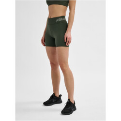 hummel hmlTE FUNDAMENTAL kurze Mid-Waist Leggings Damen 6126 - climbing ivy XL