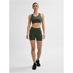 hummel hmlTE FUNDAMENTAL kurze Mid-Waist Leggings Damen 6126 - climbing ivy XL