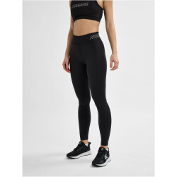 hummel hmlTE FUNDAMENTAL Mid-Waist Leggings Damen 2114 - black/white XS