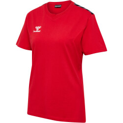 hummel hmlAUTHENTIC Baumwoll-Shirt Damen 3062 - true red XS