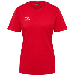 hummel hmlAUTHENTIC Baumwoll-Shirt Damen 3062 - true red XS