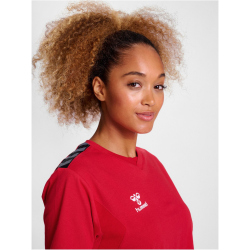 hummel hmlAUTHENTIC Baumwoll-Shirt Damen 3062 - true red XS