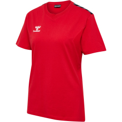 hummel hmlAUTHENTIC Baumwoll-Shirt Damen 3062 - true red XXL