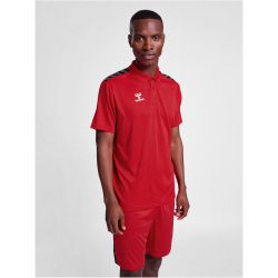 hummel Authentic Funktions-Poloshirt 3062 - true red XS