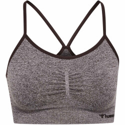 hummel hmlCI Seamless Scrunch Sport-BH Damen 8389 - chocolate plum melange XS