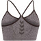 hummel hmlCI Seamless Scrunch Sport-BH Damen 8389 - chocolate plum melange XS