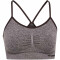hummel hmlCI Seamless Scrunch Sport-BH Damen 8389 - chocolate plum melange XS
