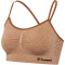 hummel hmlCI Seamless Scrunch Sport-BH Damen 8155 - mocha bisque melange XS