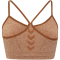 hummel hmlCI Seamless Scrunch Sport-BH Damen 8155 - mocha bisque melange XS