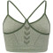 hummel hmlCI Seamless Scrunch Sport-BH Damen 6209 - seagrass melange XS