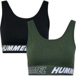 2er Pack hummel hmlTE MAJA Sport-BH 2239 - black/climbing...