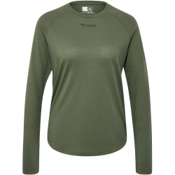 hummel hmlMT VANJA langarm Fitnessshirt Damen 6754 - deep lichen green L