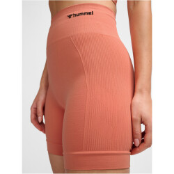 hummel hmlTIF Seamless Fitness Shorts Damen 3222 - apricot brandy XS
