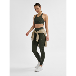 hummel hmlTE CHRISTEL Seamless Mid Waist Tights Damen 6208 - climbing ivy/seagrass melange XS