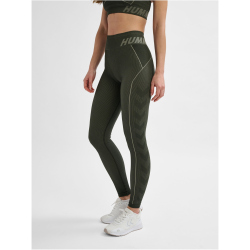 hummel hmlTE CHRISTEL Seamless Mid Waist Tights Damen 6208 - climbing ivy/seagrass melange L