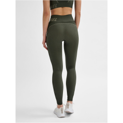 hummel hmlTE CHRISTEL Seamless Mid Waist Tights Damen 6208 - climbing ivy/seagrass melange L