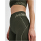 hummel hmlTE CHRISTEL Seamless Mid Waist Tights Damen 6208 - climbing ivy/seagrass melange L