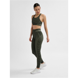 hummel hmlTE CHRISTEL Seamless Sport-Top Damen 6208 - climbing ivy/seagrass melange XS