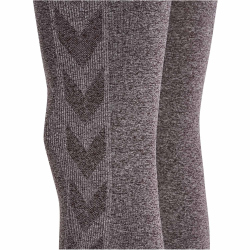 hummel hmlCI Seamless Mid Waist Tights Damen 8389 - chocolate plum melange L