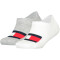 2er Pack TOMMY HILFIGER Flag Füßlinge Kinder 001 - white/grey 27-30
