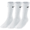 3er Pack NIKE Value Crew Sportsocken wei&szlig; L (42-46)