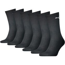 6er Pack PUMA Crew Socken 01 - black 35-38