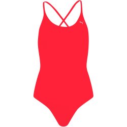 PUMA Swim V-Neck Crossback Badeanzug Damen 02 - red XS