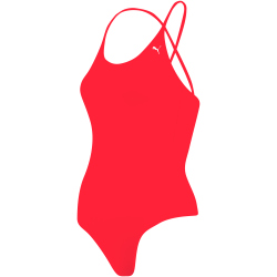 PUMA Swim V-Neck Crossback Badeanzug Damen 02 - red XS
