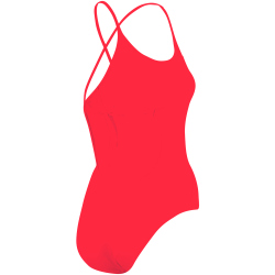 PUMA Swim V-Neck Crossback Badeanzug Damen 02 - red XS