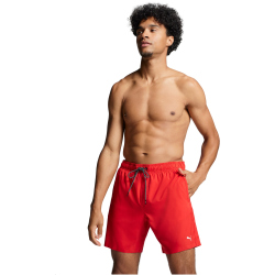 PUMA Swim Medium Length Badeshorts Herren 02 - red XS
