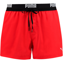 PUMA Swim Logo Shorts Length BadeShortss Herren 02 - red XS