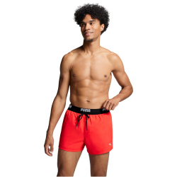 PUMA Swim Logo Shorts Length BadeShortss Herren 02 - red XS