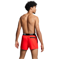 PUMA Swim Logo Shorts Length BadeShortss Herren 02 - red XS