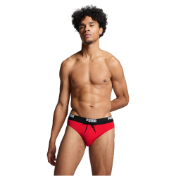 PUMA Swim Logo Brief Badehose Herren 02 - red XS