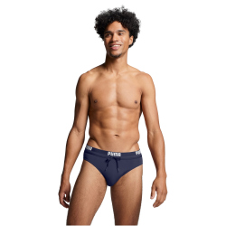 PUMA Swim Logo Brief Badehose Herren 01 - navy XS
