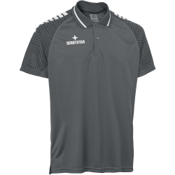 DERBYSTAR Primo Poloshirt Herren grau/weiß M
