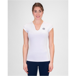 BIDI BADU Crew V-Neck Tennisshirt Damen WH - white XS