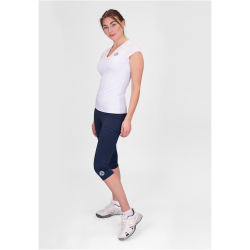 BIDI BADU Crew V-Neck Tennisshirt Damen WH - white XS