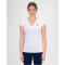BIDI BADU Crew V-Neck Tennisshirt Damen WH - white S