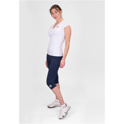 BIDI BADU Crew V-Neck Tennisshirt Damen WH - white M