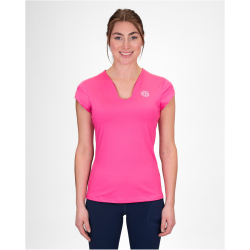 BIDI BADU Crew V-Neck Tennisshirt Damen PK - pink XS