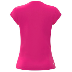 BIDI BADU Crew V-Neck Tennisshirt Damen PK - pink S